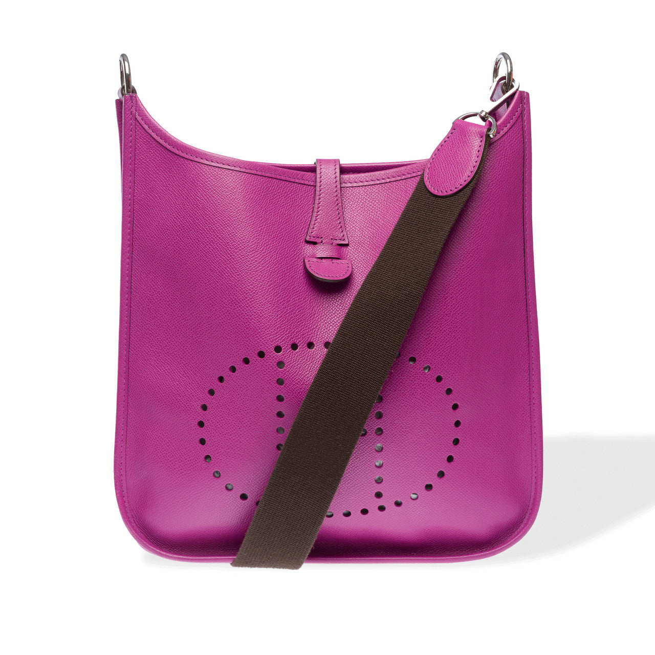 Sac HERMES Evelyne en Cuir Violet - 102326