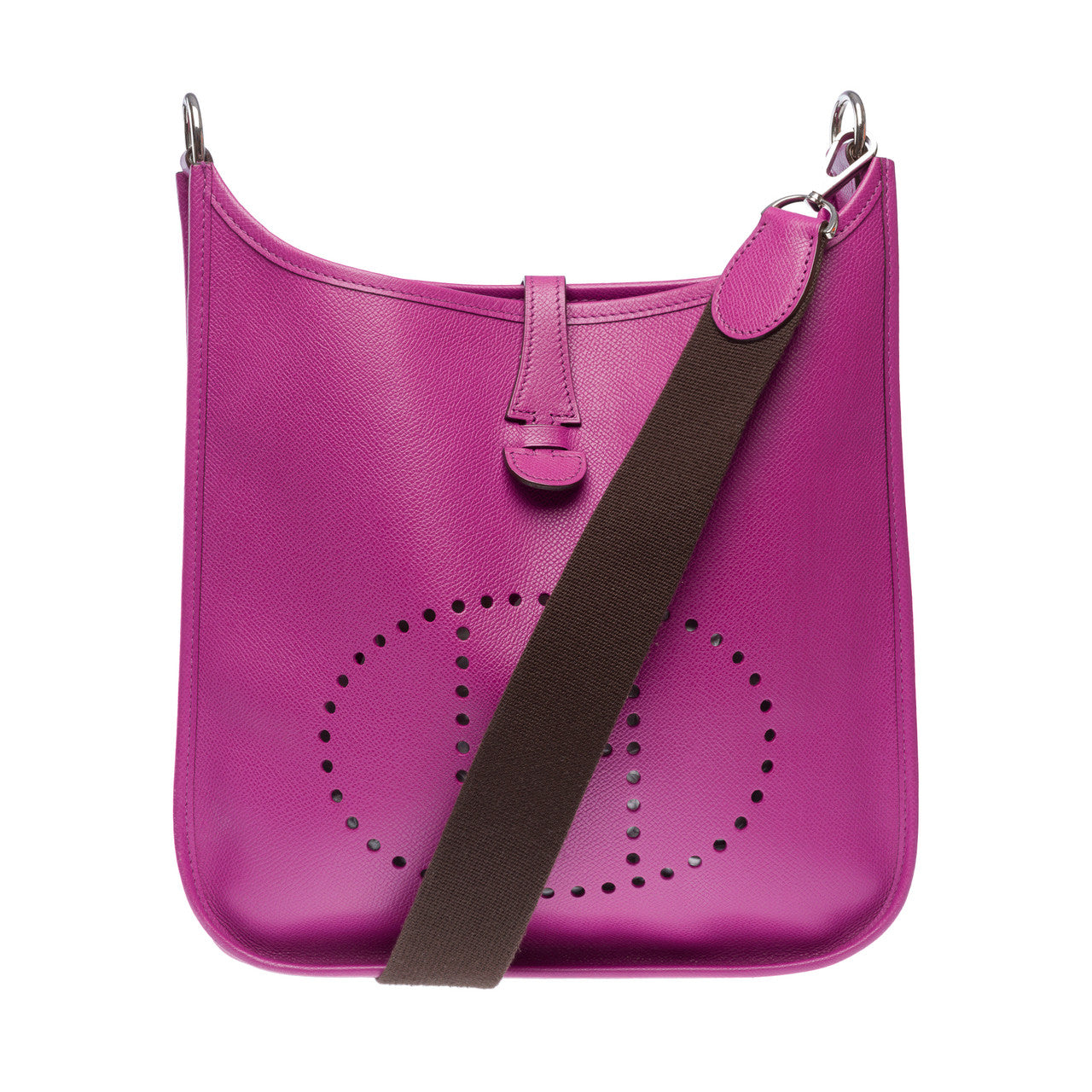 Sac HERMES Evelyne en Cuir Violet - 102326