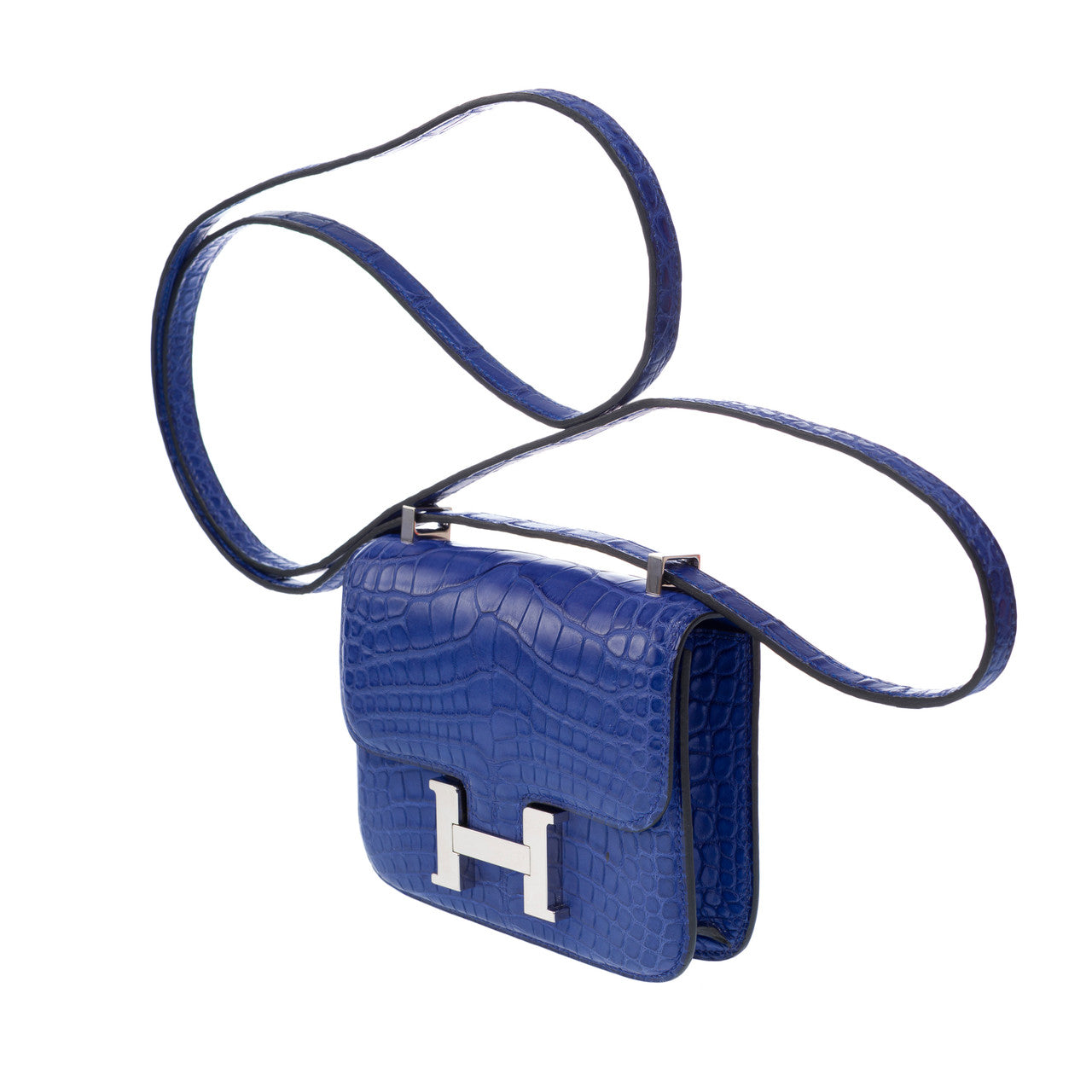 Sac HERMES Constance en Cuirs exotiques Bleu - 102919