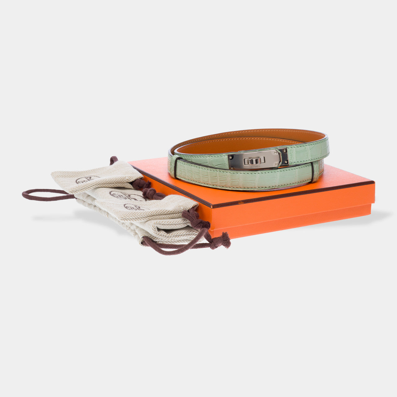 Accessoire HERMES Kelly en Cuirs exotiques Vert - 102920