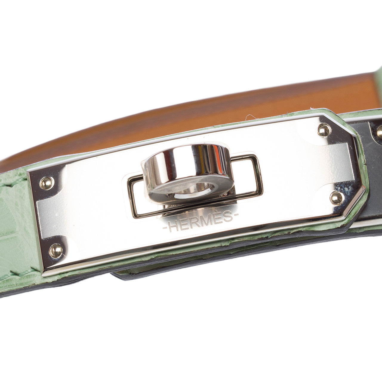 Accessoire HERMES Kelly en Cuirs exotiques Vert - 102920