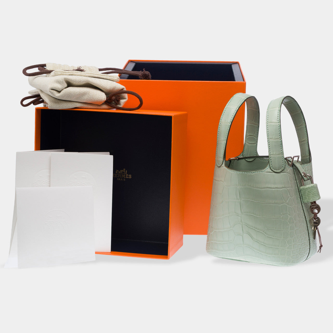 Sac HERMES Picotin en Cuirs exotiques Vert - 102916