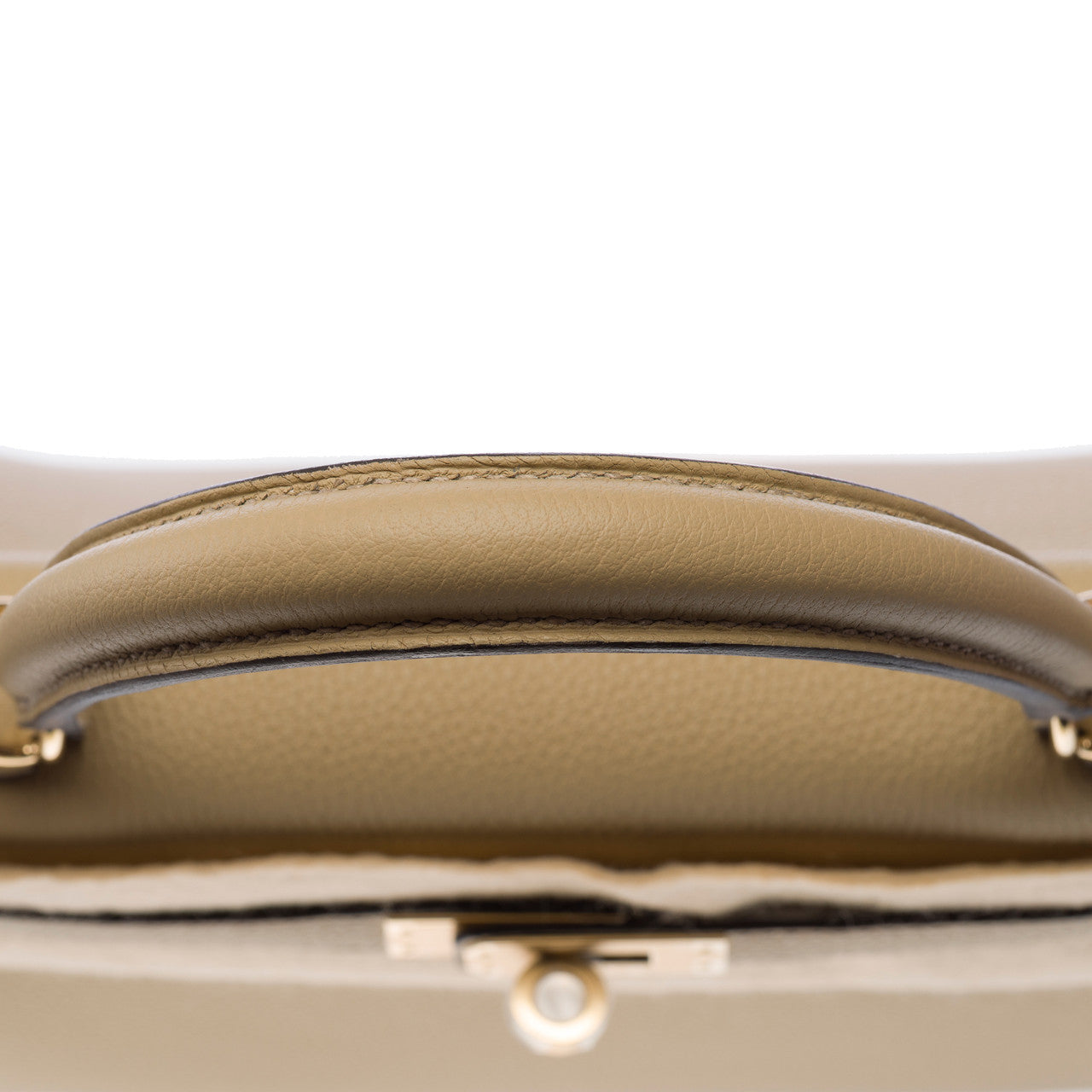Sac HERMES Kelly 25 en Cuir Beige - 102942