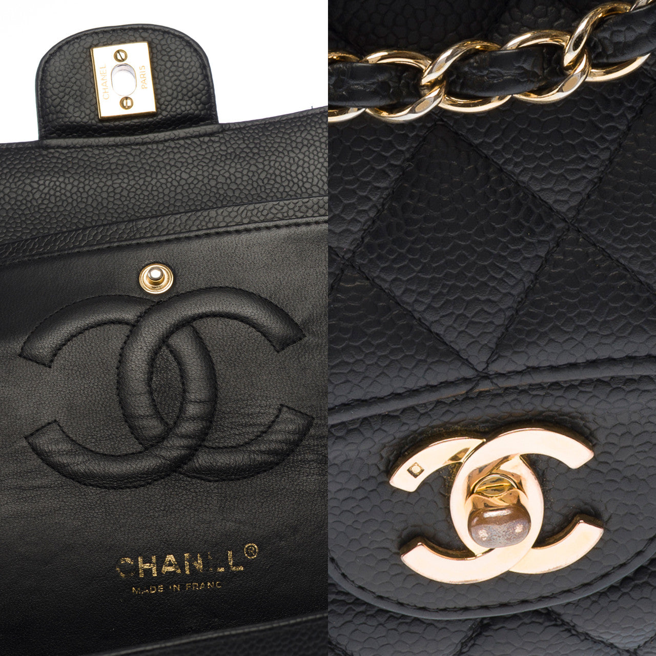 Sac CHANEL Timeless/Classique en Cuir Noir - 102935