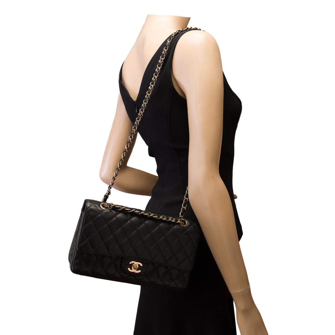 Sac CHANEL Timeless/Classique en Cuir Noir - 102935