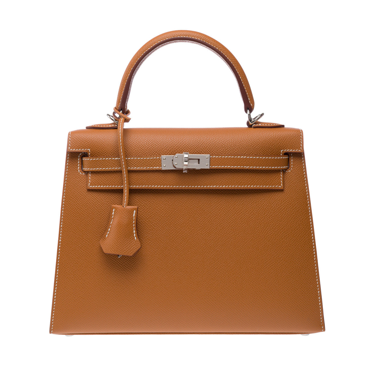 Sac HERMES Kelly 25 en Cuir Doré - 102950