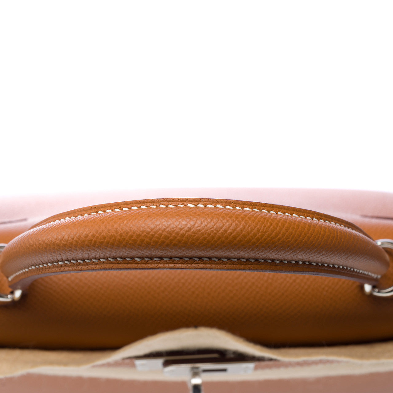 Sac HERMES Kelly 25 en Cuir Doré - 102950