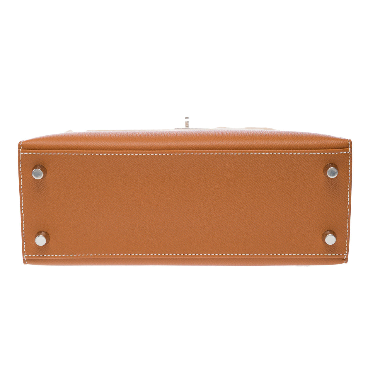 Sac HERMES Kelly 25 en Cuir Doré - 102950