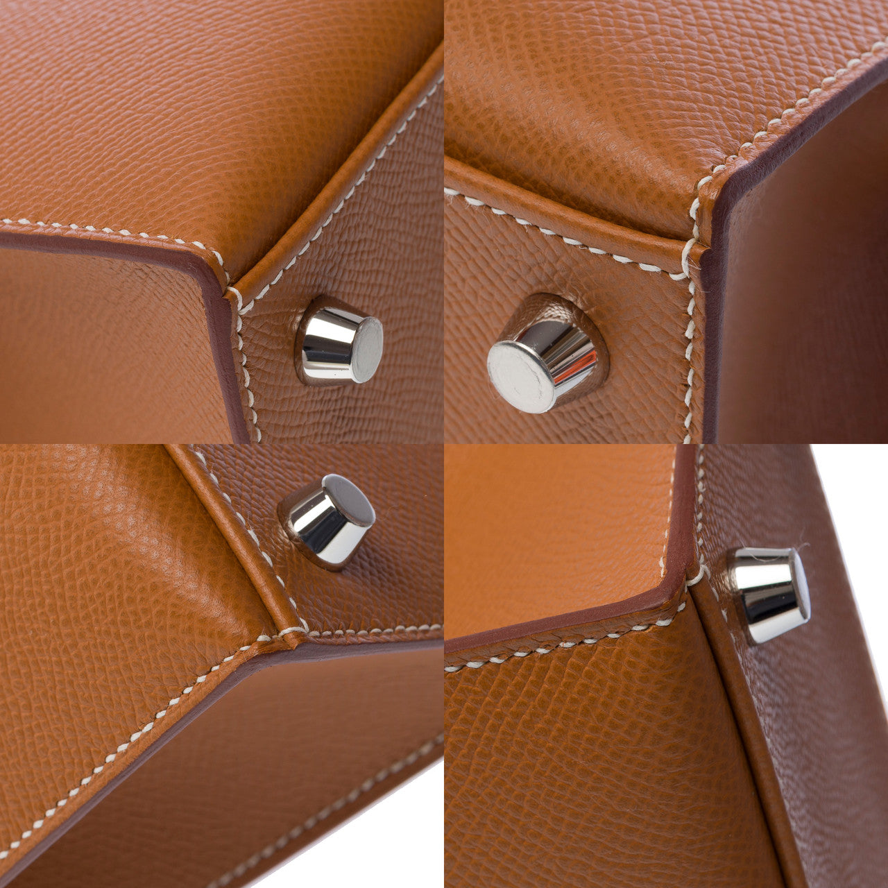 Sac HERMES Kelly 25 en Cuir Doré - 102950