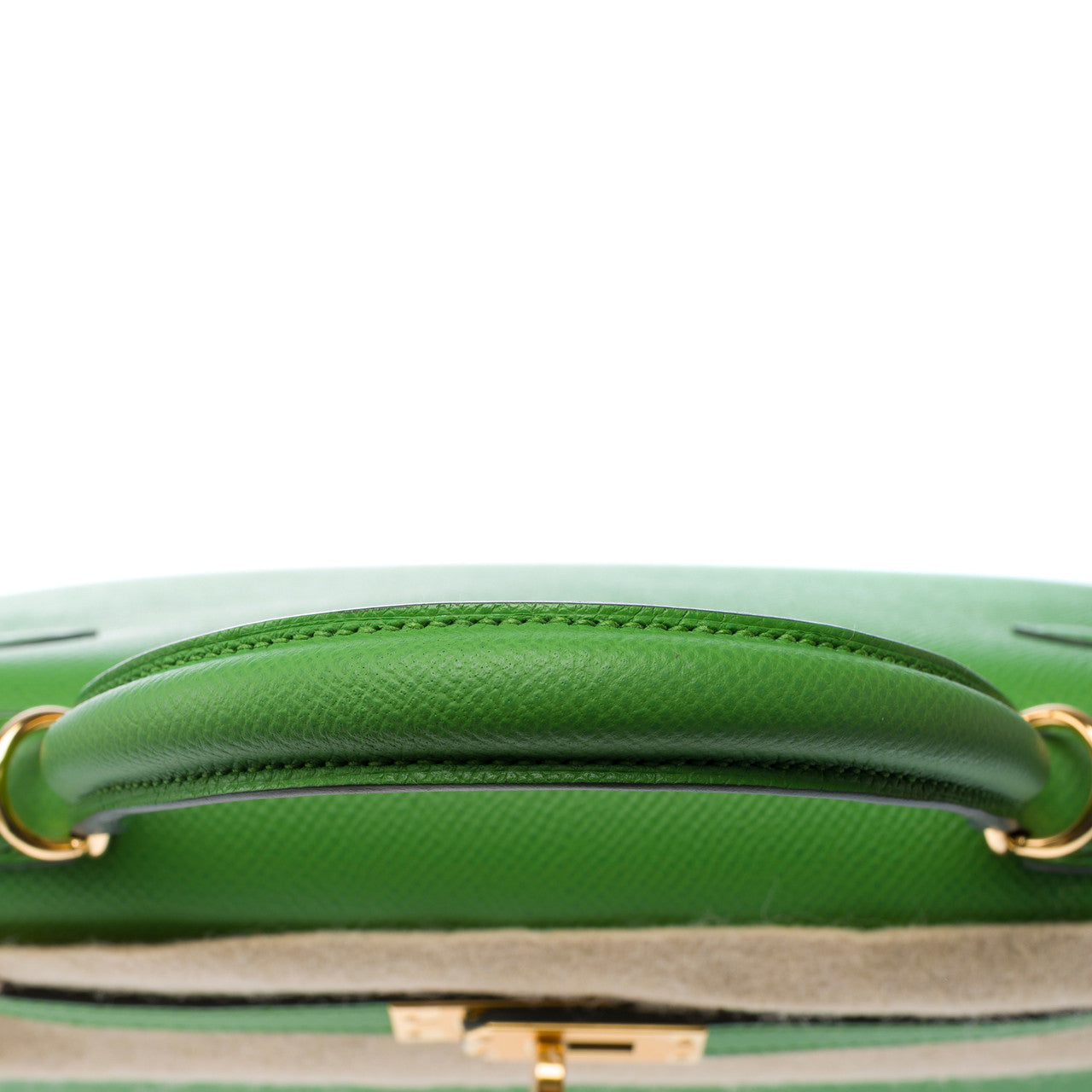 Sac HERMES Kelly 25 en Cuir Vert - 102954