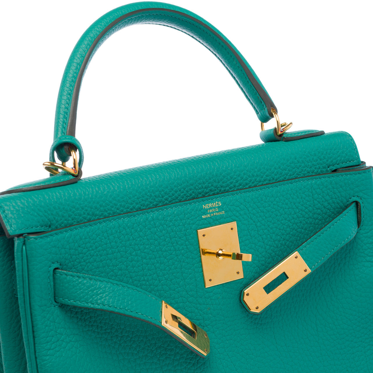 Sac HERMES Kelly 28 en Cuir Vert - 102963