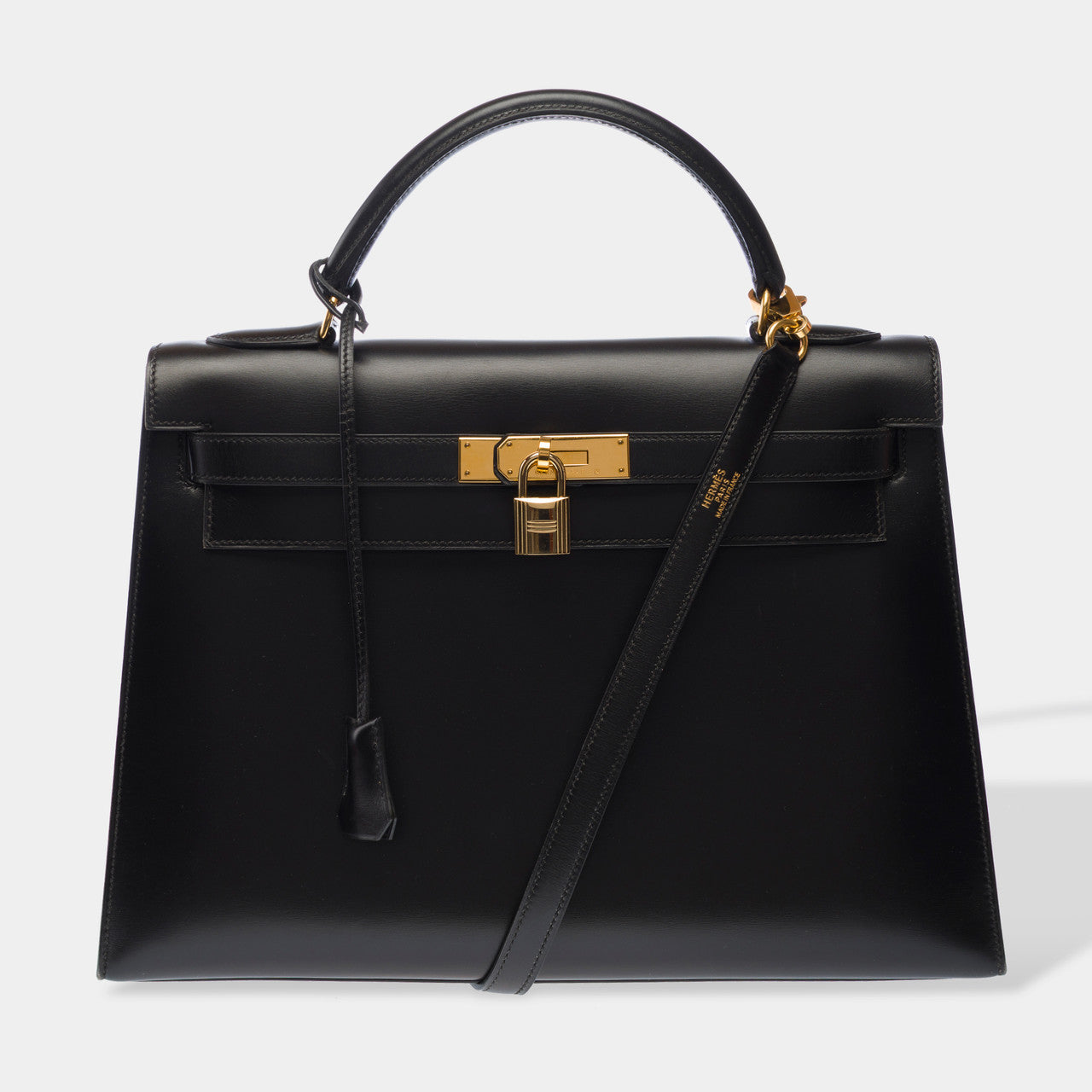 Sac HERMES Kelly 32 en Cuir Noir - 102956