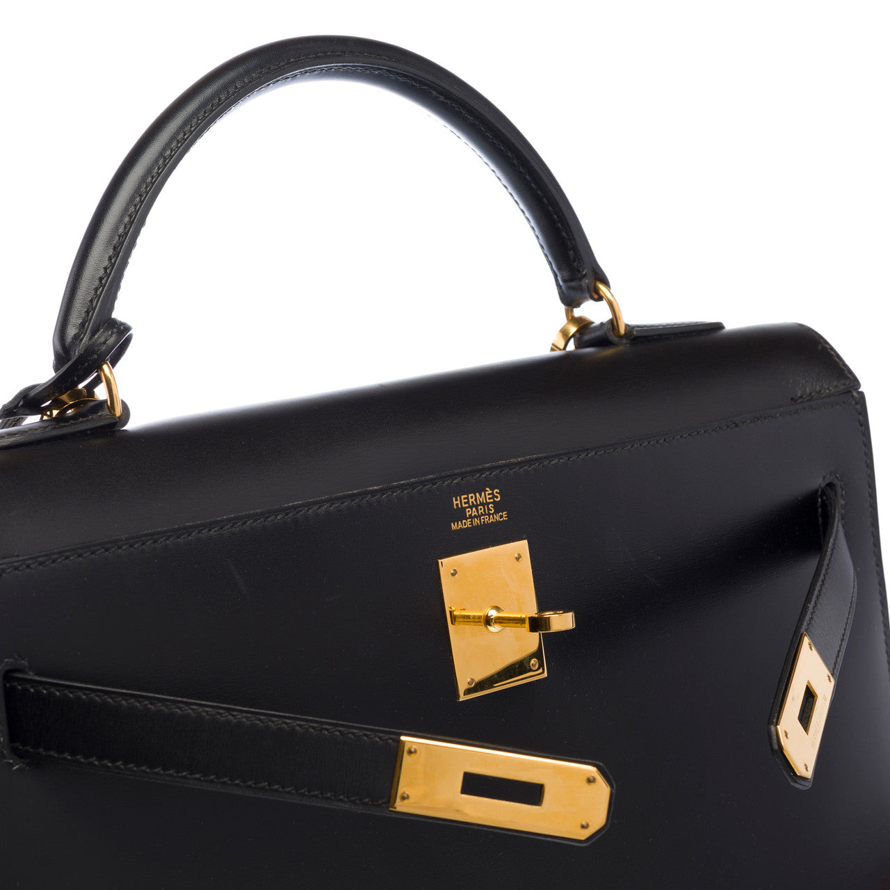 Sac HERMES Kelly 32 en Cuir Noir - 102956