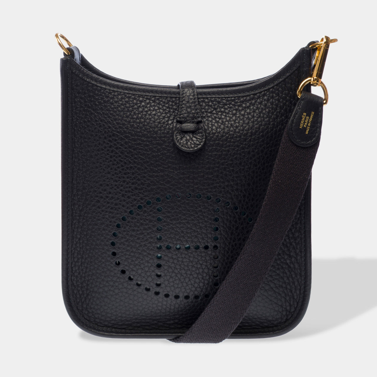 Sac HERMES Evelyne en Cuir Bleu Marine - 102962