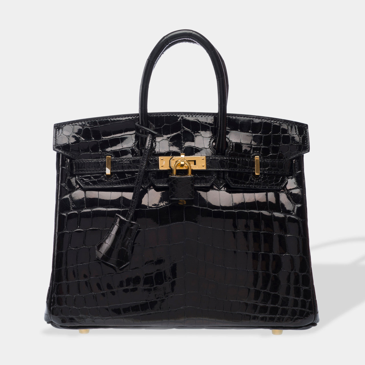Sac HERMES Birkin 25 en Crocodile Noir - 102971
