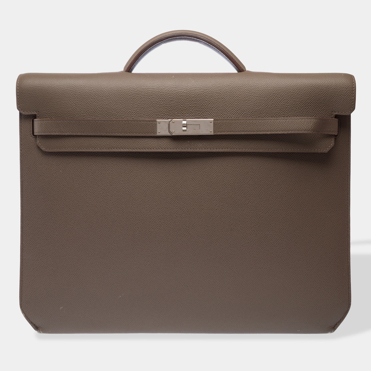 Sac HERMES Kelly Depeches en Cuir Gris - 102969