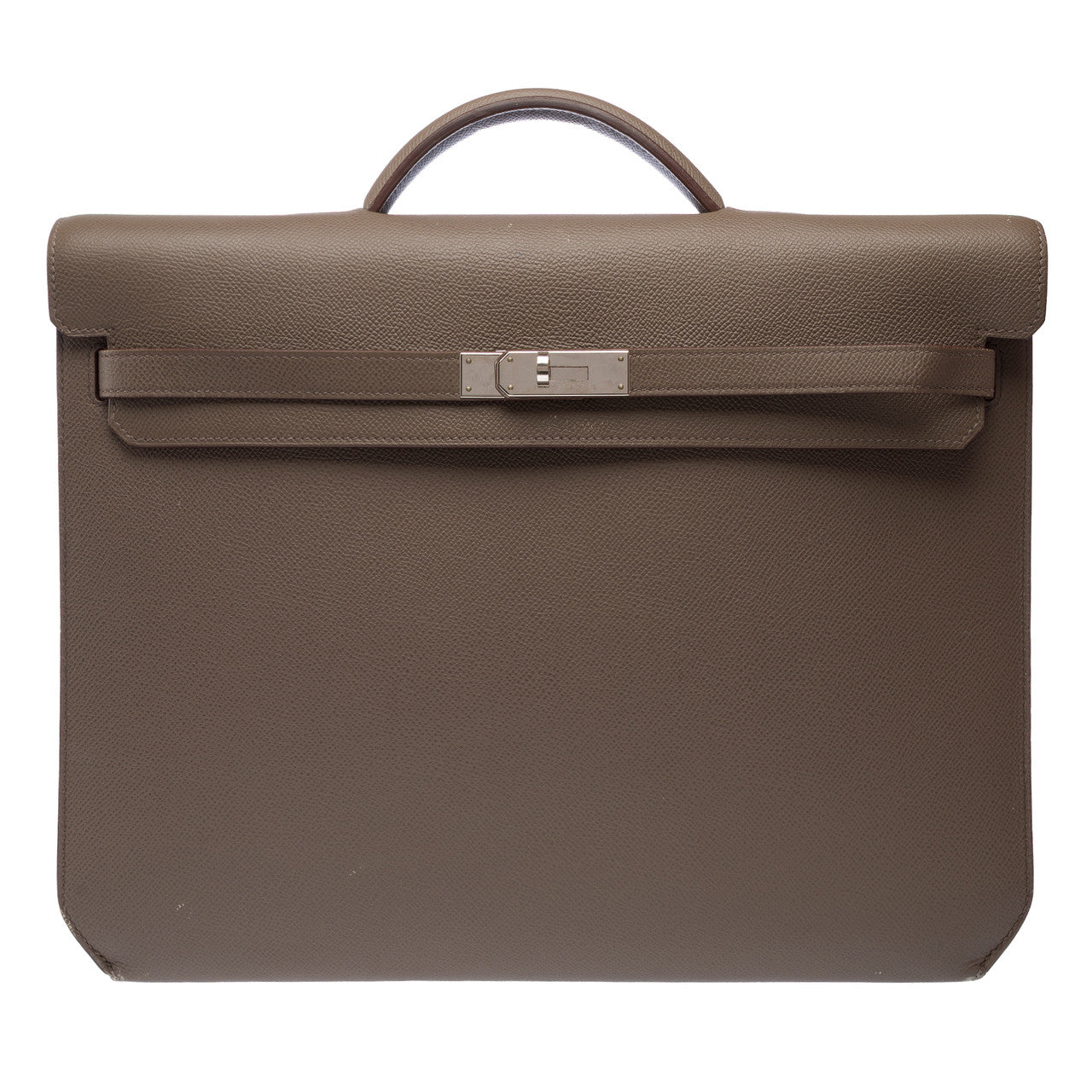 Sac HERMES Kelly Depeches en Cuir Gris - 102969