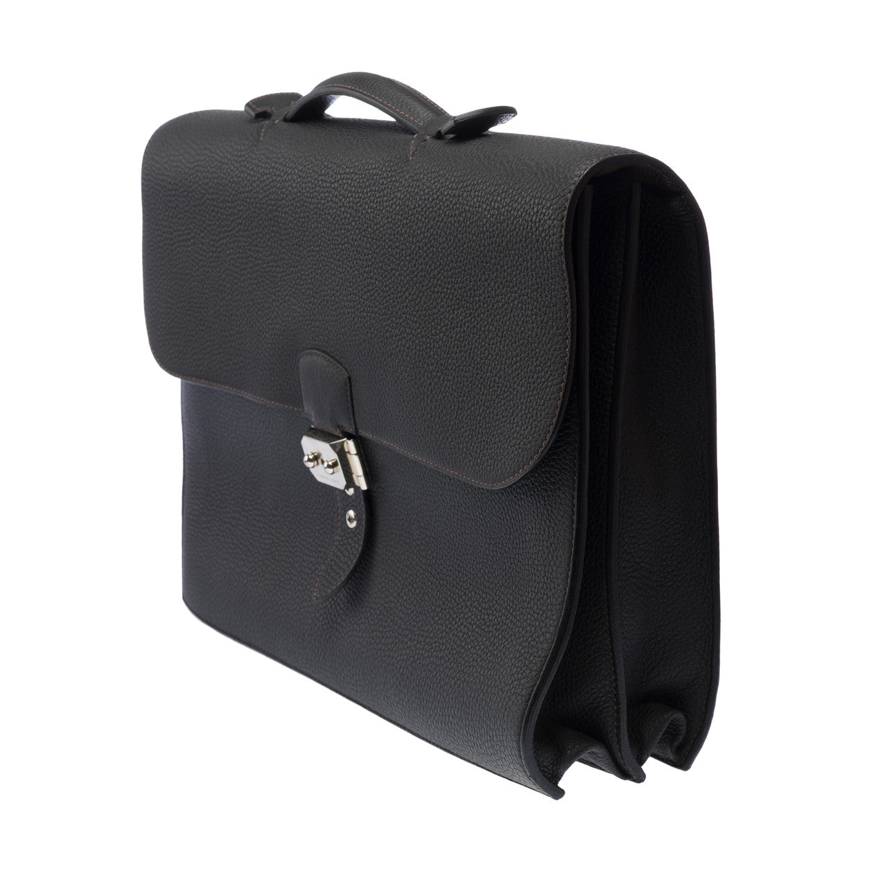 Sac HERMES Sac a depeches en Cuir Noir - 102968