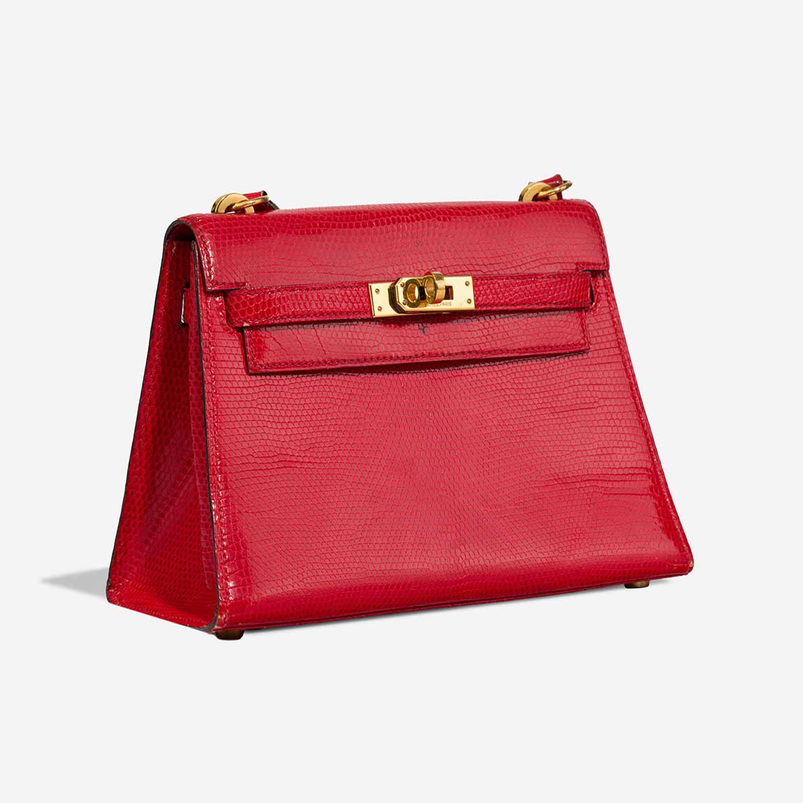 Sac HERMES Kelly Mini en Cuirs exotiques Rouge - 102976