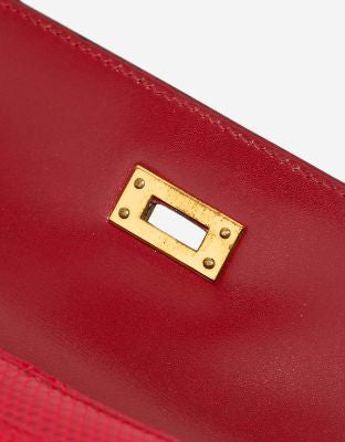 Sac HERMES Kelly Mini en Cuirs exotiques Rouge - 102976