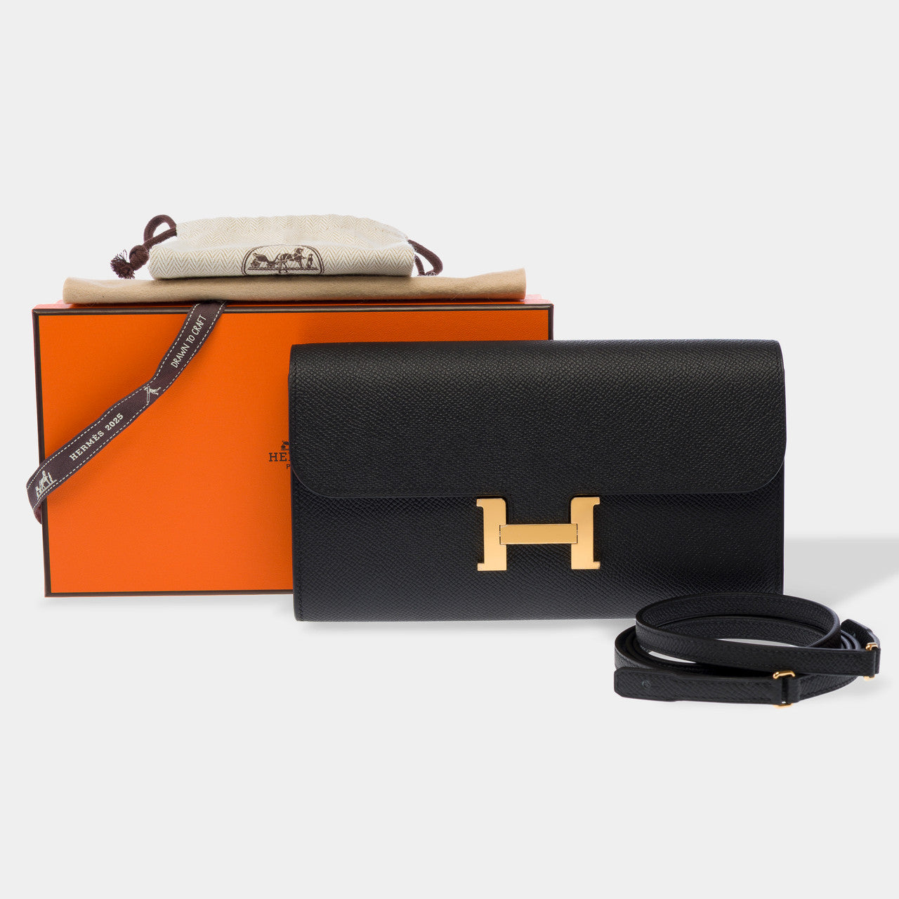 Sac HERMES Constance en Cuir Noir - 103002