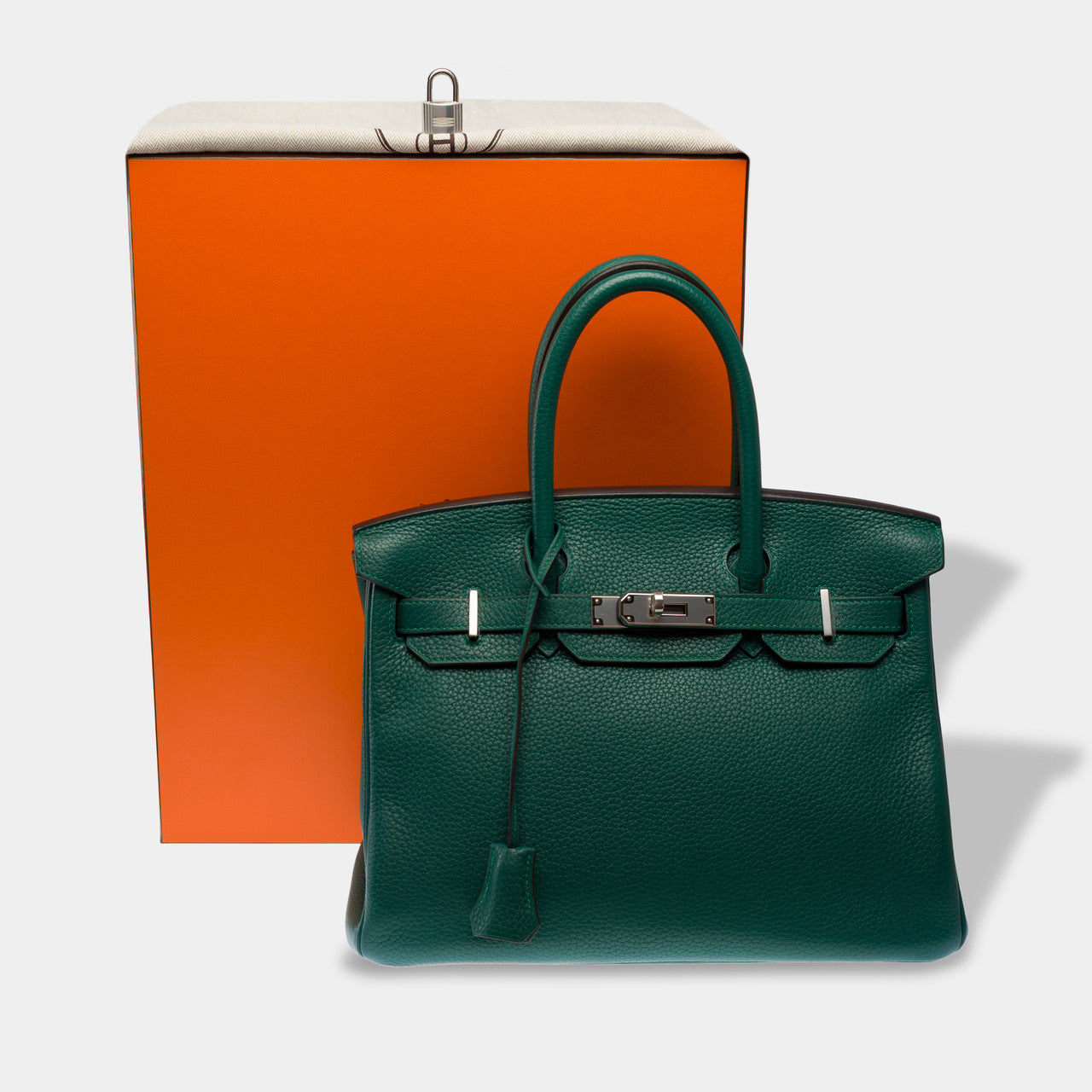 Sac HERMES Birkin 30 en Cuir Vert - 103006