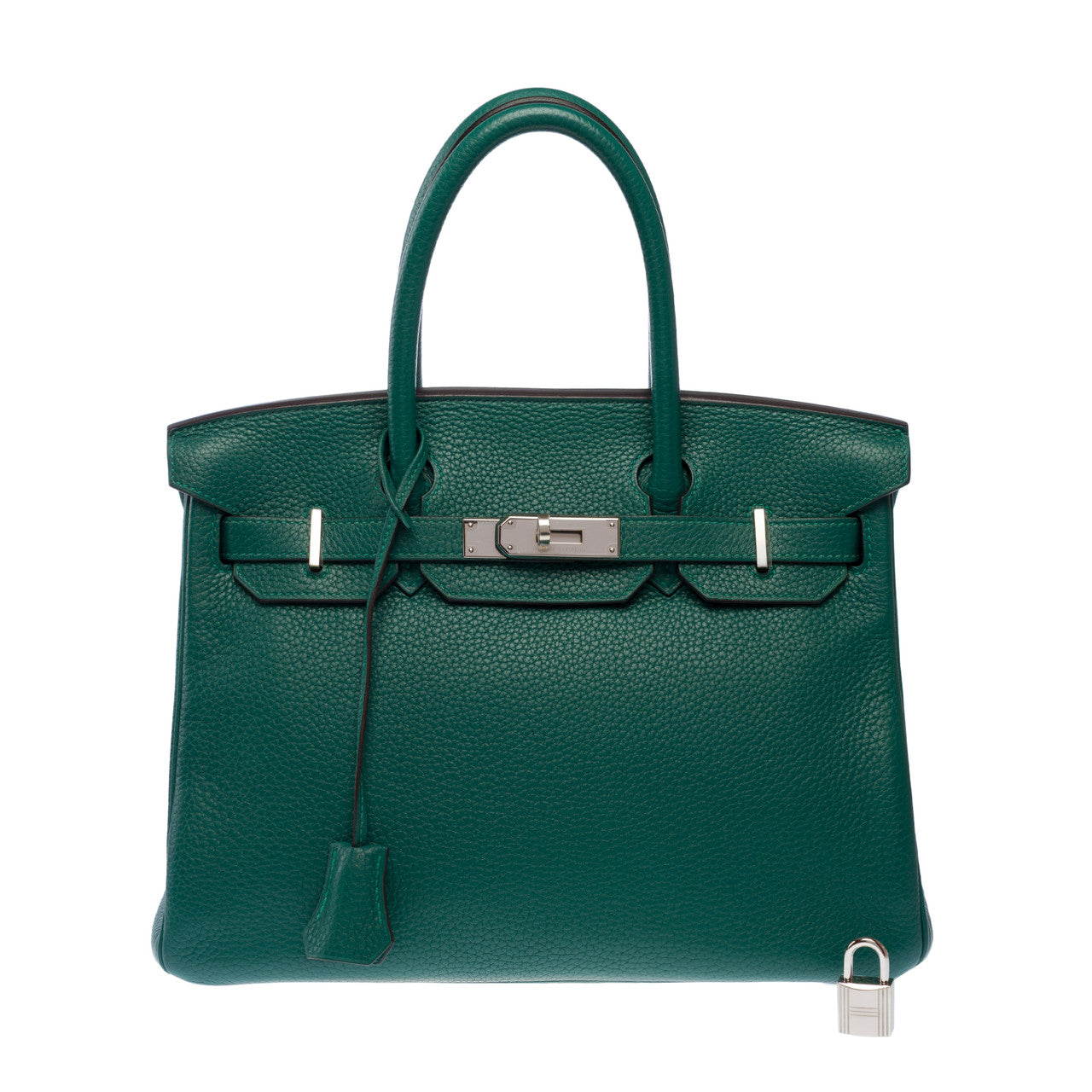 Sac HERMES Birkin 30 en Cuir Vert - 103006