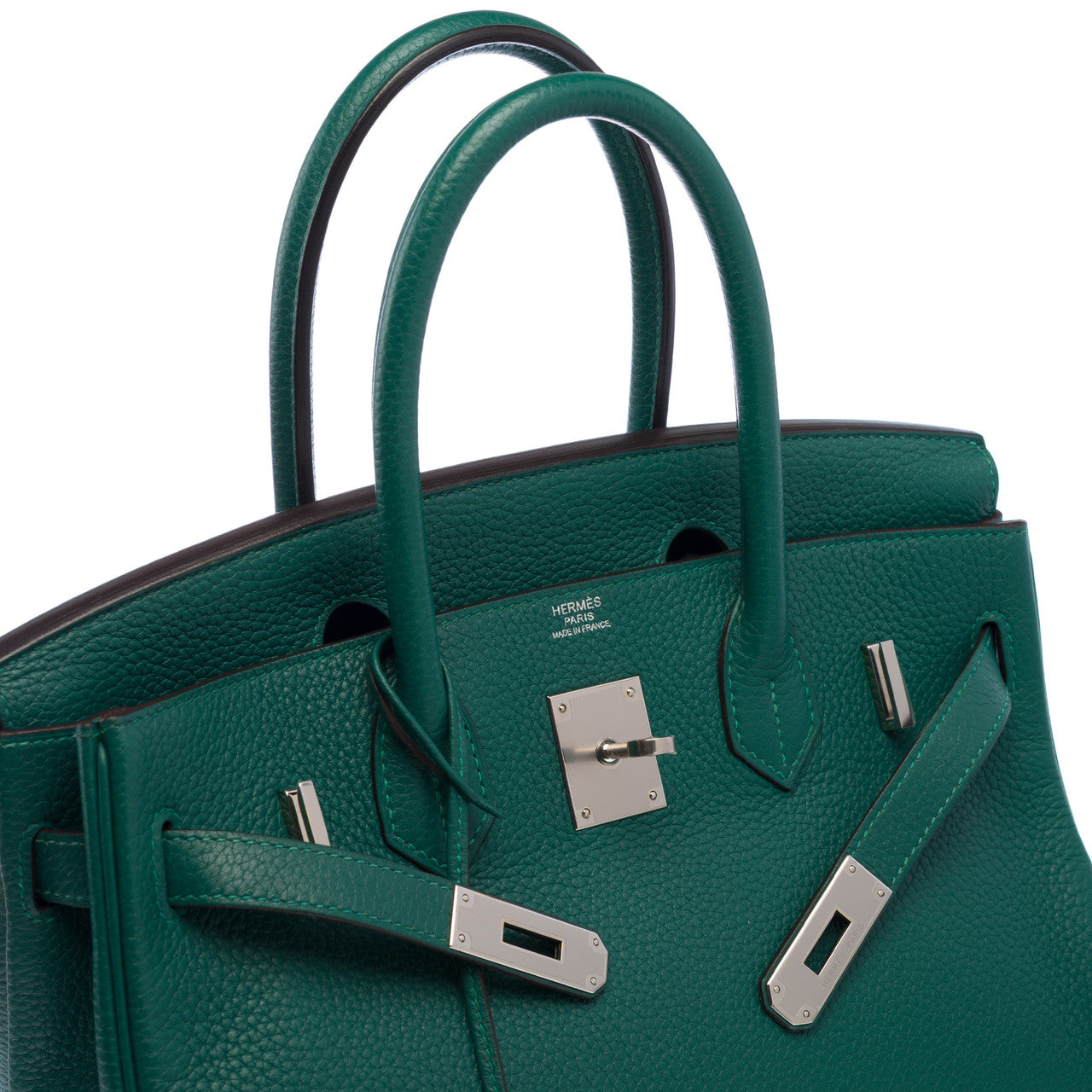 Sac HERMES Birkin 30 en Cuir Vert - 103006