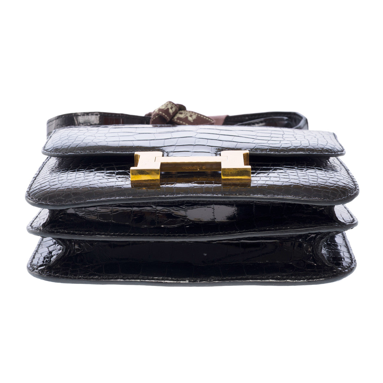 Sac HERMES Constance en Cuirs exotiques Noir - 103009
