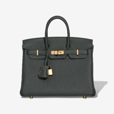 Sac HERMES Birkin 25 en Cuir Vert - 102984