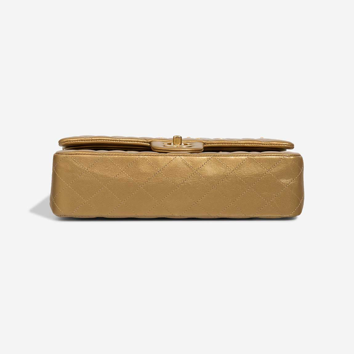 Sac CHANEL Timeless/Classique en Cuir Doré - 102985