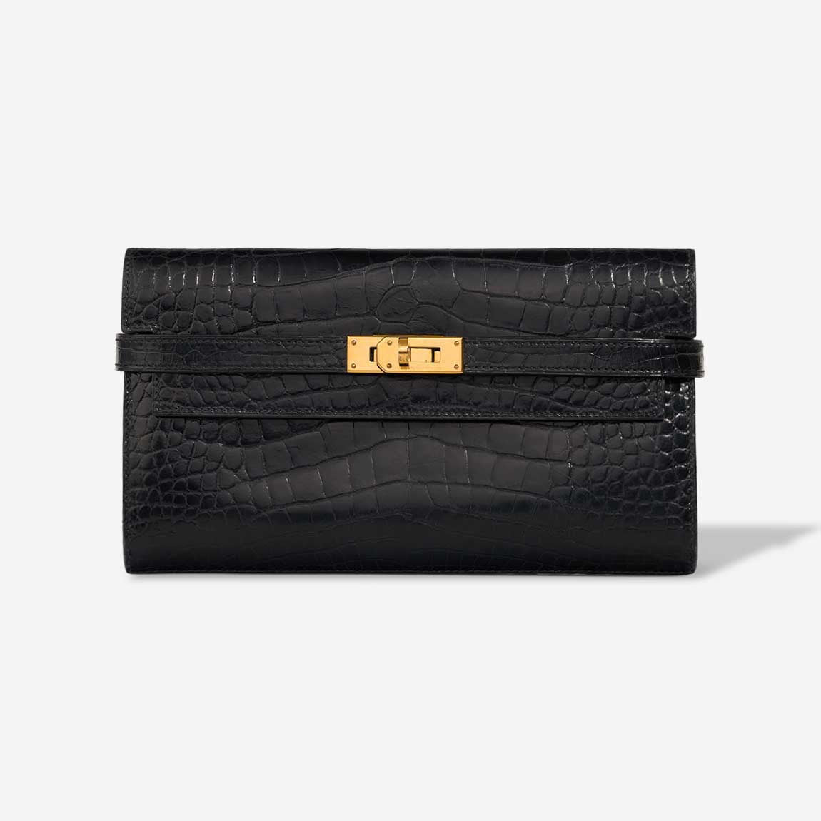 Sac HERMES Kelly Mini en Cuirs exotiques Noir - 102987