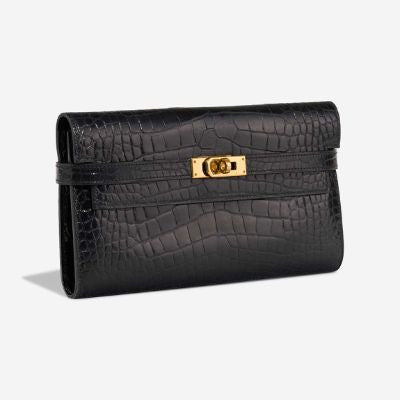 Sac HERMES Kelly Mini en Cuirs exotiques Noir - 102987