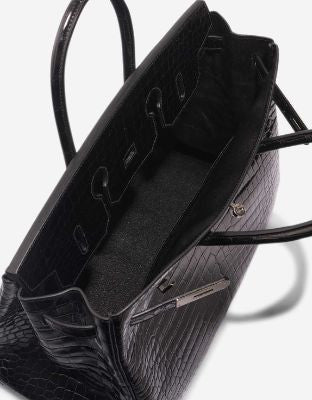 Sac HERMES Birkin 35 en Cuirs exotiques Noir - 102991