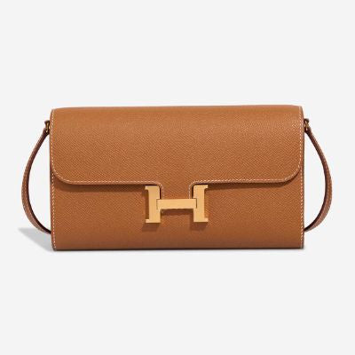 Sac HERMES Constance en Cuir Doré - 102992