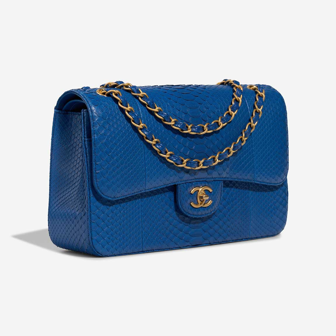 Sac CHANEL Timeless/Classique en Cuirs exotiques Bleu - 102993