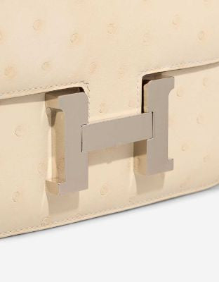Sac HERMES Constance en Cuirs exotiques Blanc - 102994