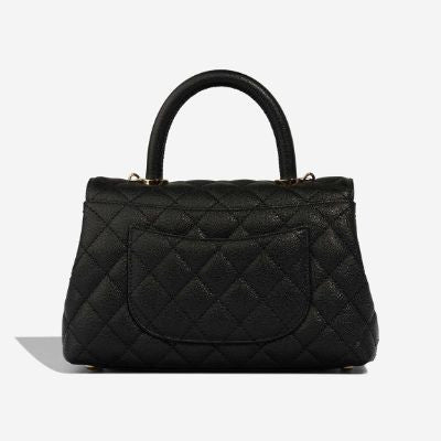 Sac CHANEL Coco Handle en Cuir Noir - 102978