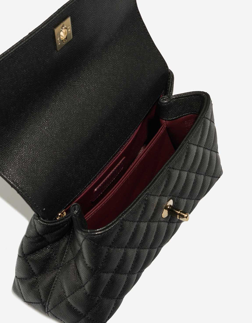 Sac CHANEL Coco Handle en Cuir Noir - 102978