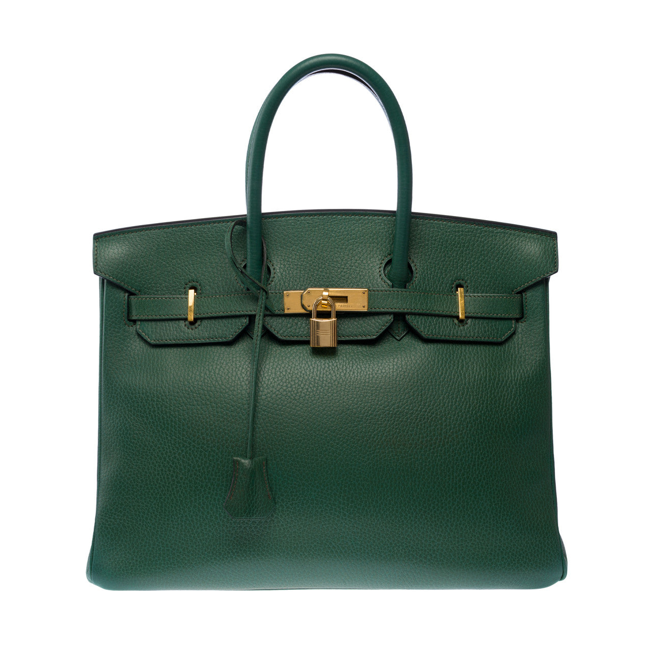 Sac HERMES Birkin 35 en Cuir Vert - 103018