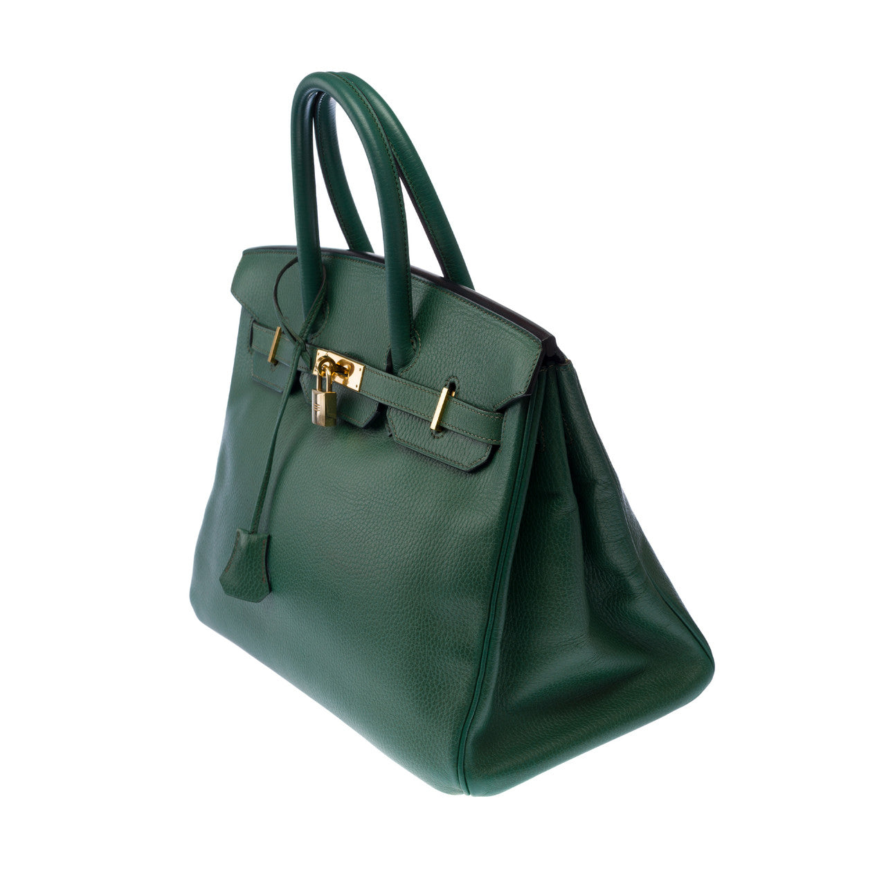 Sac HERMES Birkin 35 en Cuir Vert - 103018