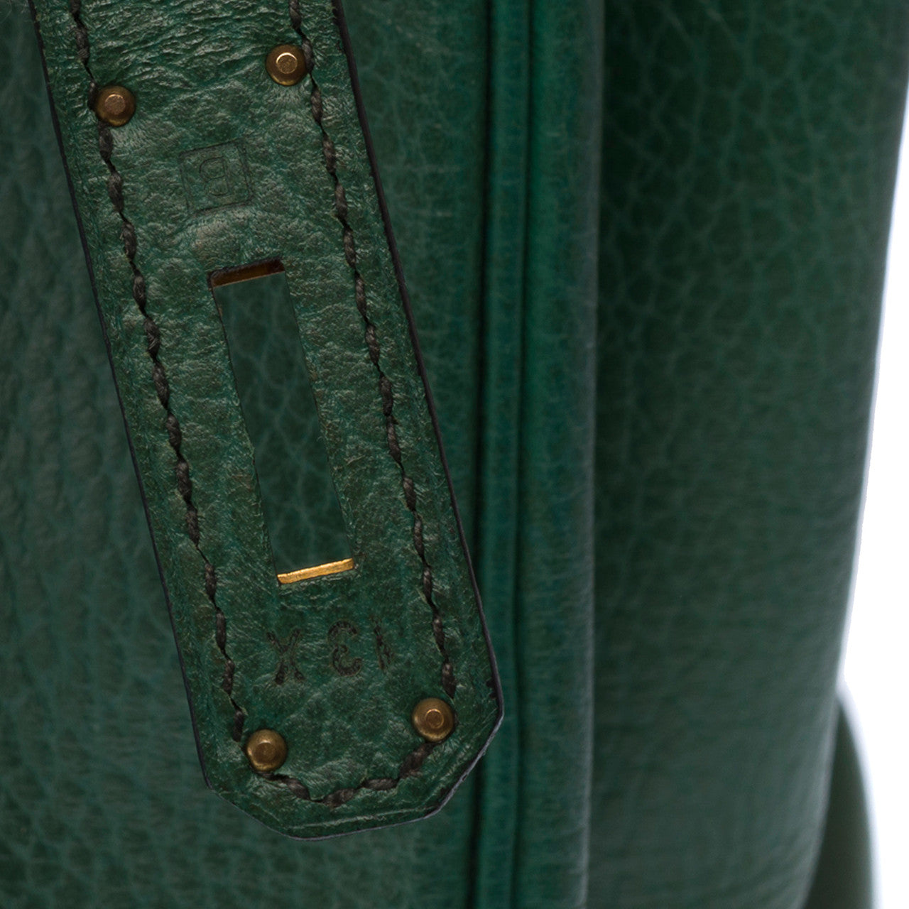 Sac HERMES Birkin 35 en Cuir Vert - 103018