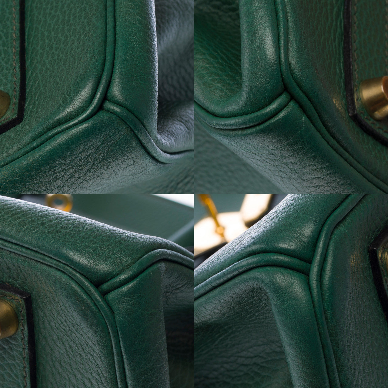 Sac HERMES Birkin 35 en Cuir Vert - 103018