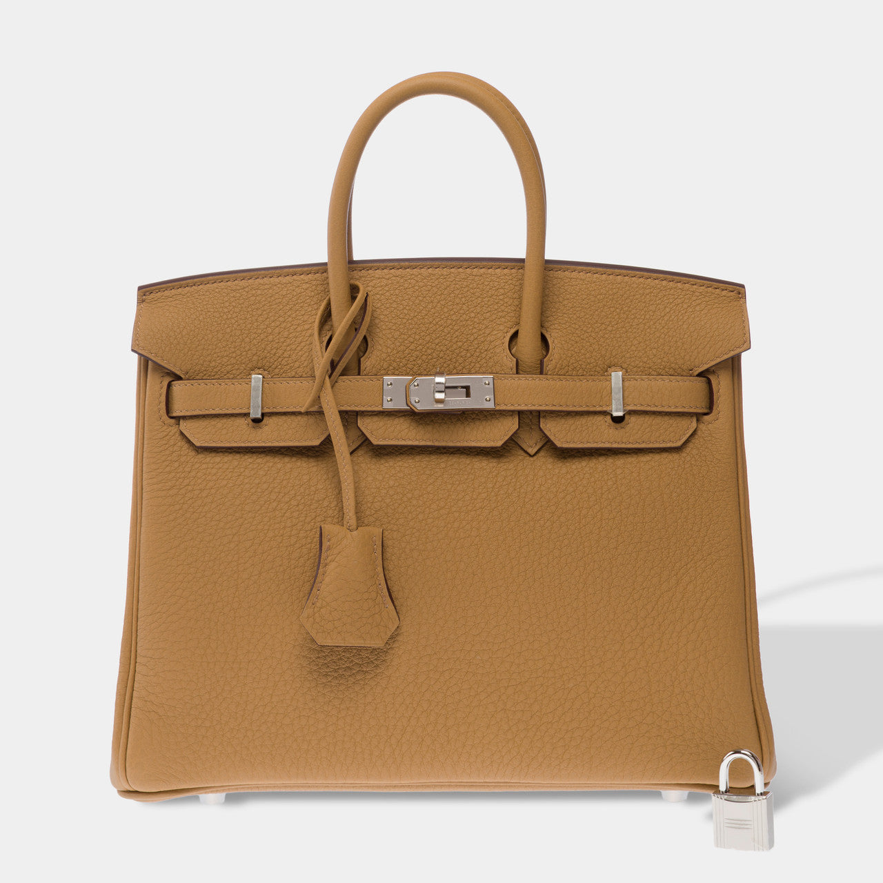 Sac HERMES Birkin 25 en Cuir Beige - 103019