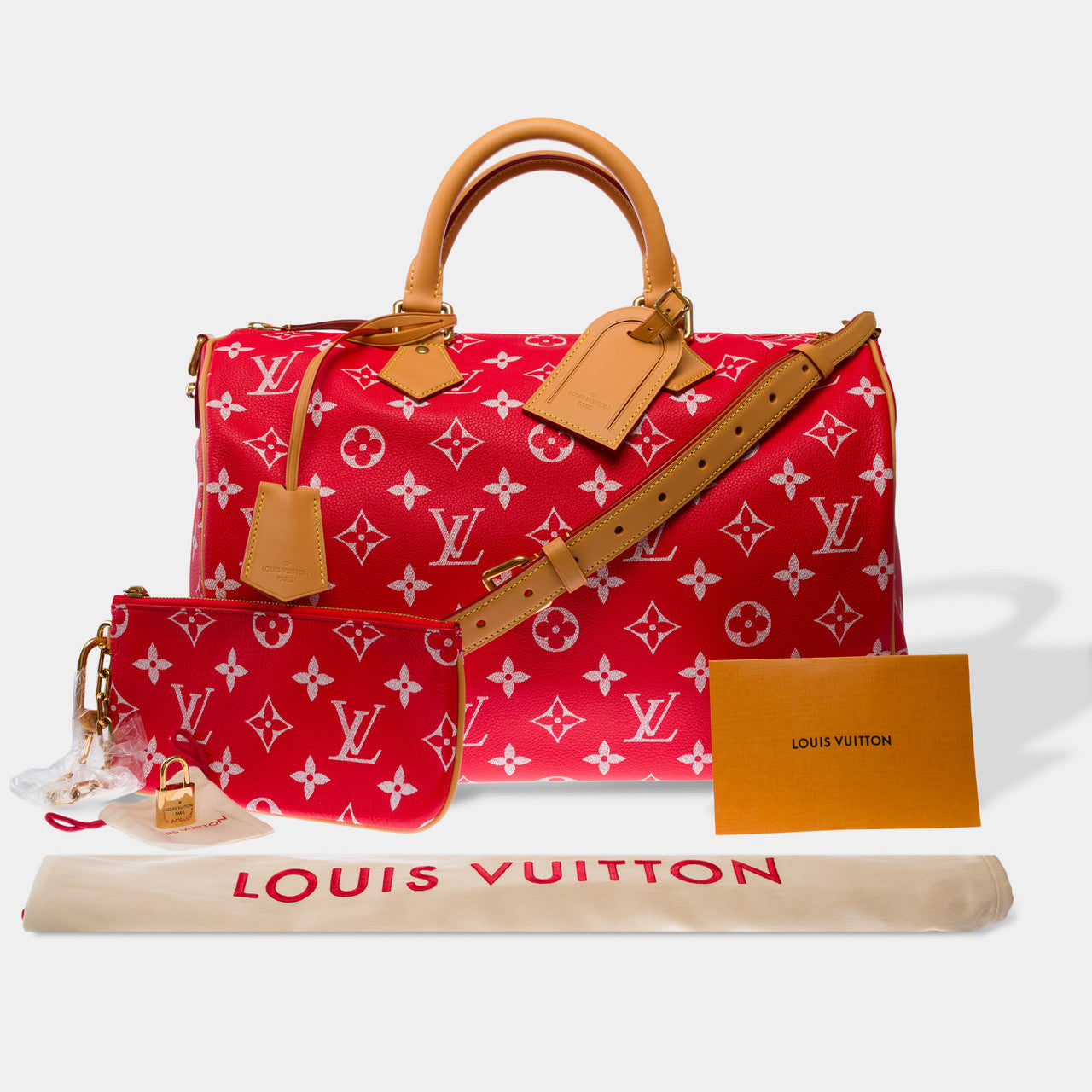 Sac LOUIS VUITTON Speedy en Cuir Rouge - 103016