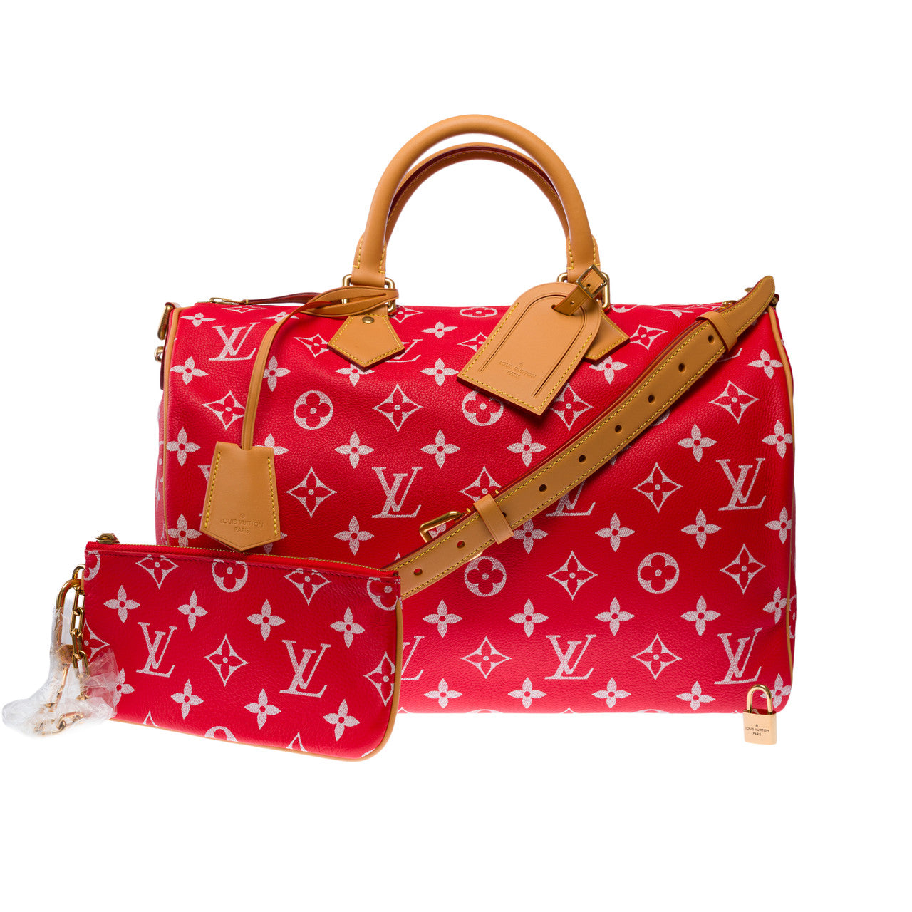 Sac LOUIS VUITTON Speedy en Cuir Rouge - 103016