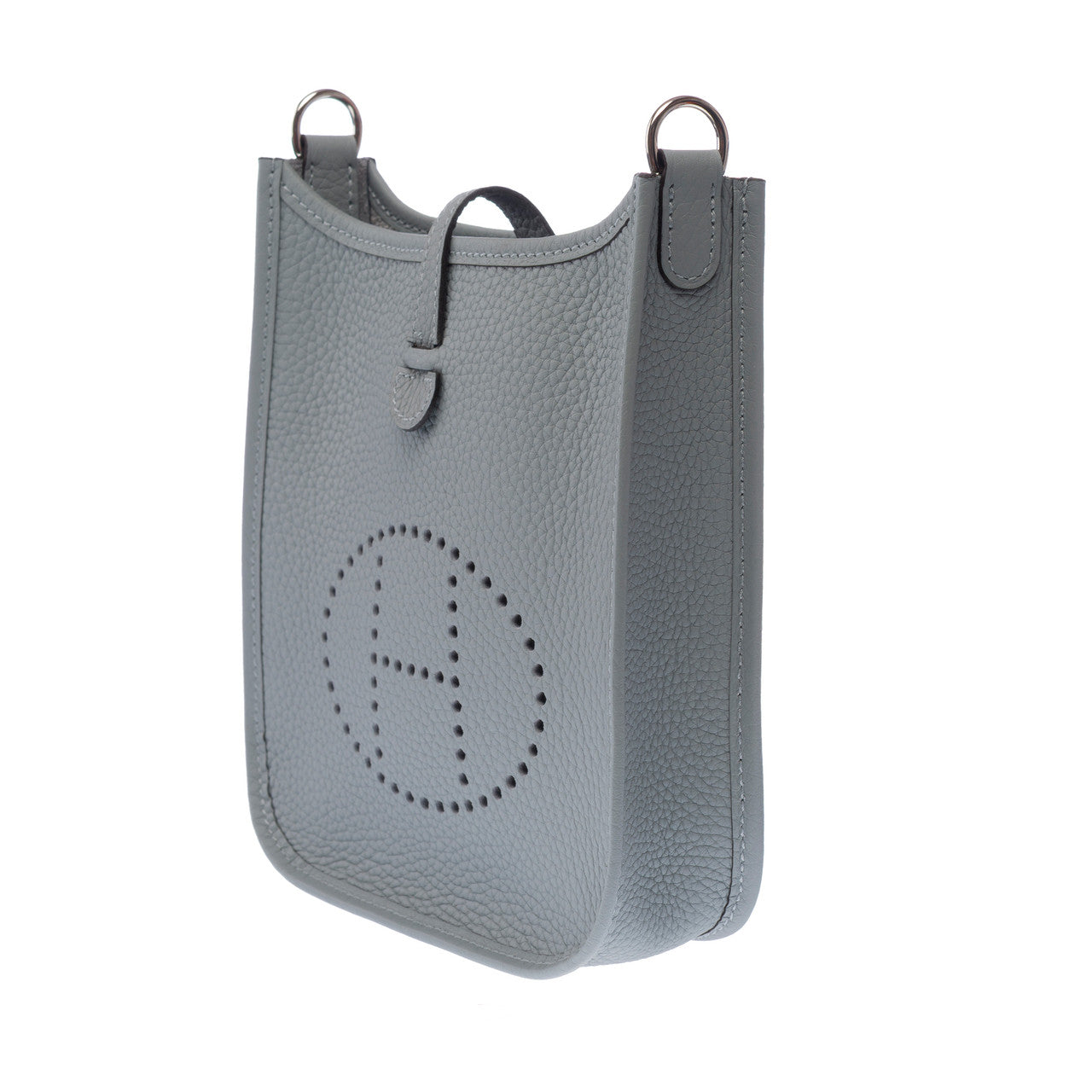 Sac HERMES Mini Evelyne en Cuir Gris - 103020