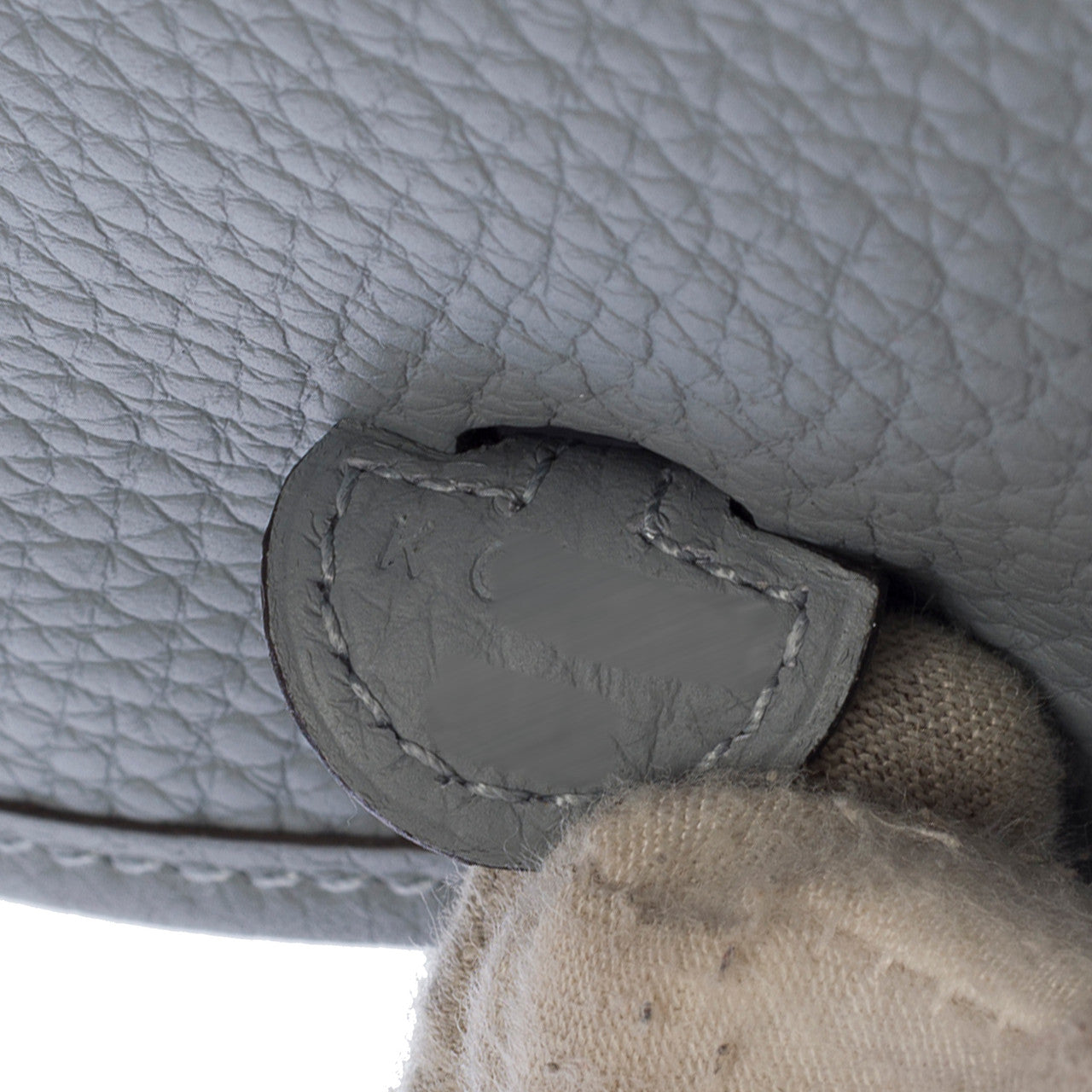 Sac HERMES Mini Evelyne en Cuir Gris - 103020