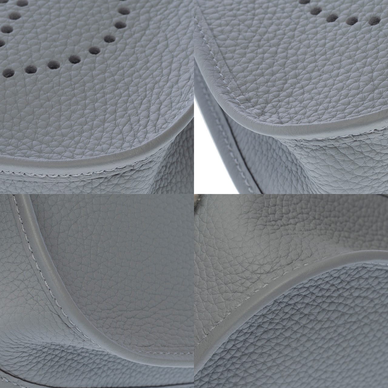 Sac HERMES Mini Evelyne en Cuir Gris - 103020