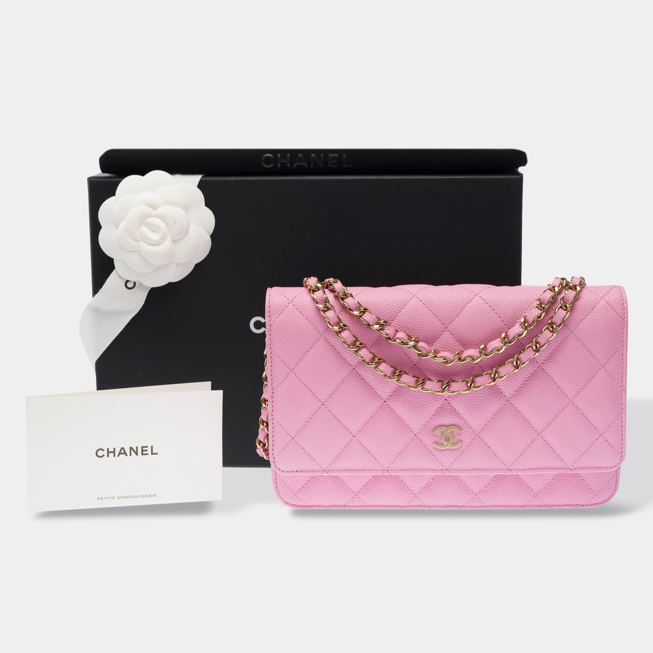 Sac CHANEL Wallet on Chain en Cuir Rose - 103065